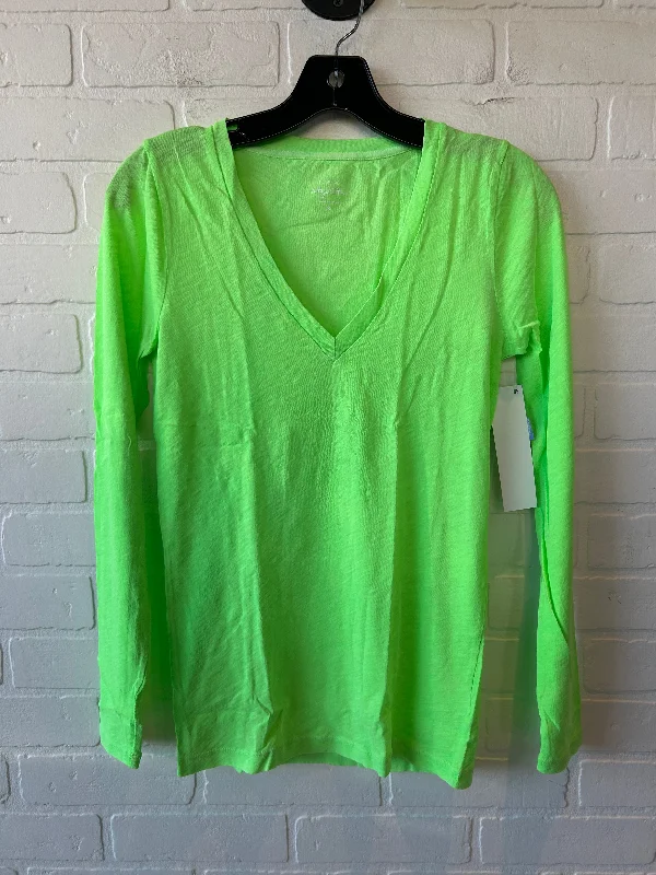 Top Long Sleeve Basic By J. Crew In Green, Size: S