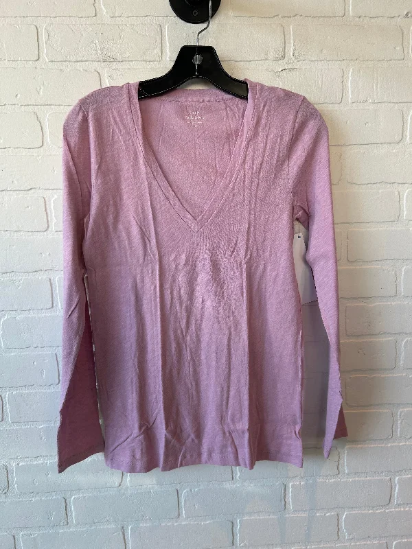 Top Long Sleeve Basic By J. Crew In Pink, Size: S