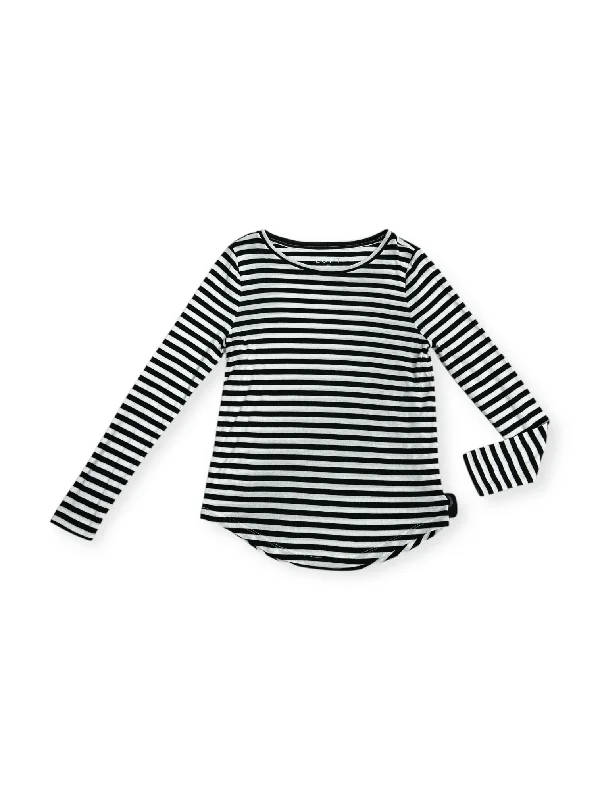 Top Long Sleeve By Loft In Striped Pattern, Size: M