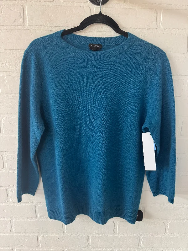 Sweater Cashmere By Talbots In Teal, Size: L