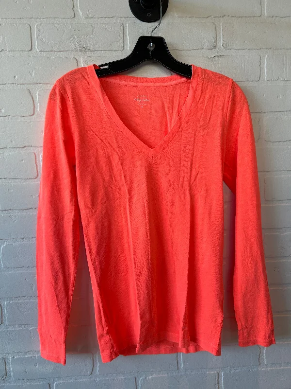 Top Long Sleeve Basic By J. Crew In Orange, Size: S