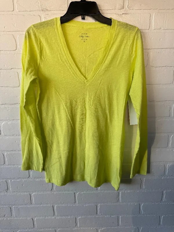 Top Long Sleeve Basic By J. Crew In Yellow, Size: S