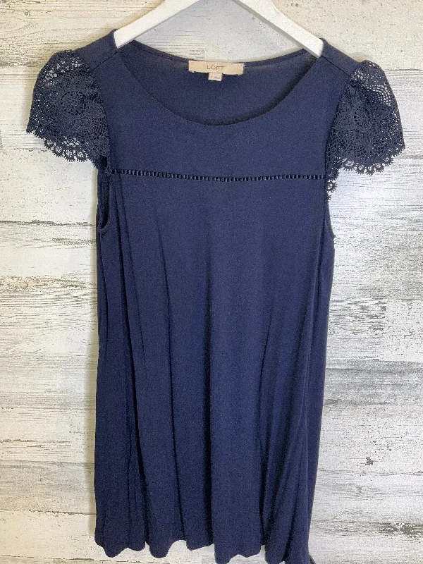 Navy Top Short Sleeve Loft, Size S