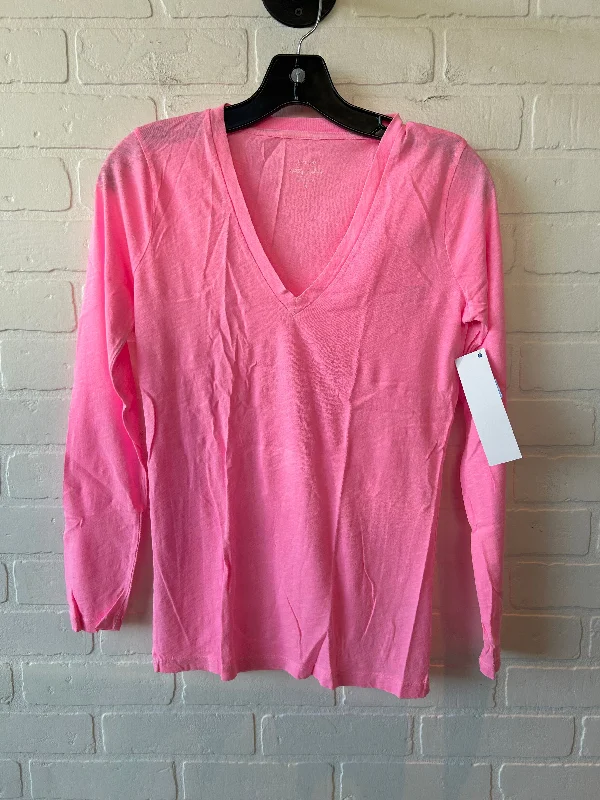 Top Long Sleeve Basic By J. Crew In Pink, Size: S