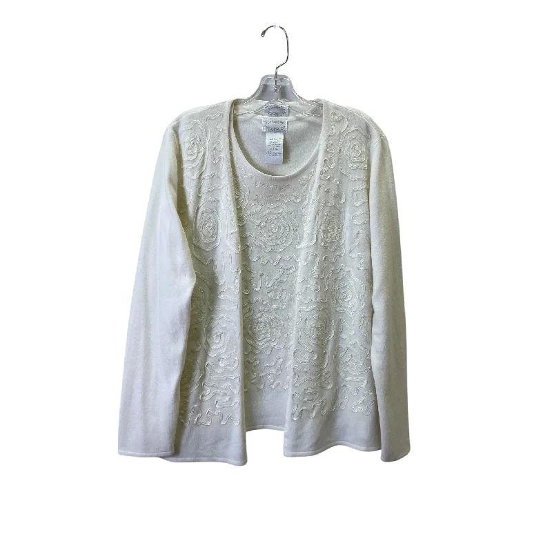 Sweater 2Pc By Designer Originals In White, Size:Xl