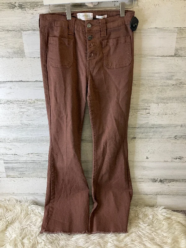 Jeans Flared By Celebrity Pink In Brown Denim, Size: 6