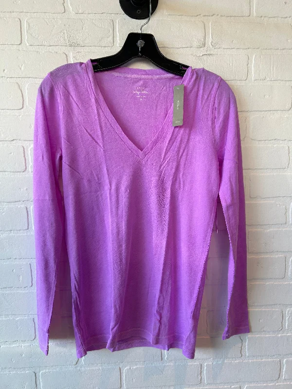 Top Long Sleeve Basic By J. Crew In Purple, Size: S