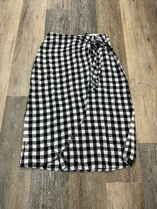 Skirt Midi By Madewell In Checkered Pattern, Size: 2