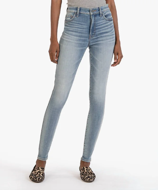 Mia High Rise Fab Ab Slim Fit Jean In Attributes Wash