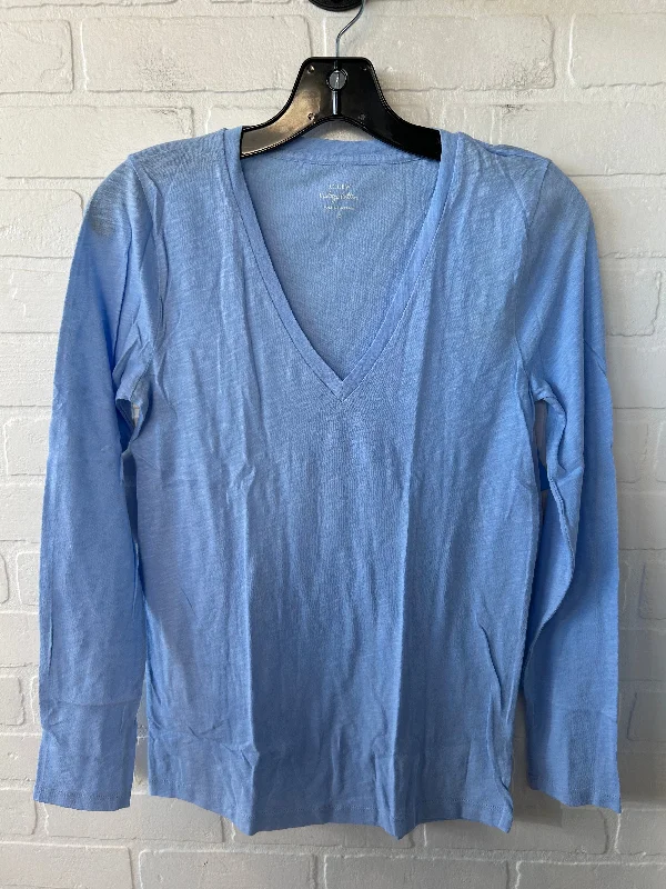 Top Long Sleeve Basic By J. Crew In Blue, Size: S