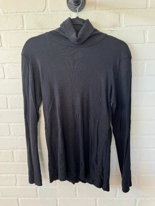 Top Long Sleeve By Splendid In Black, Size: L