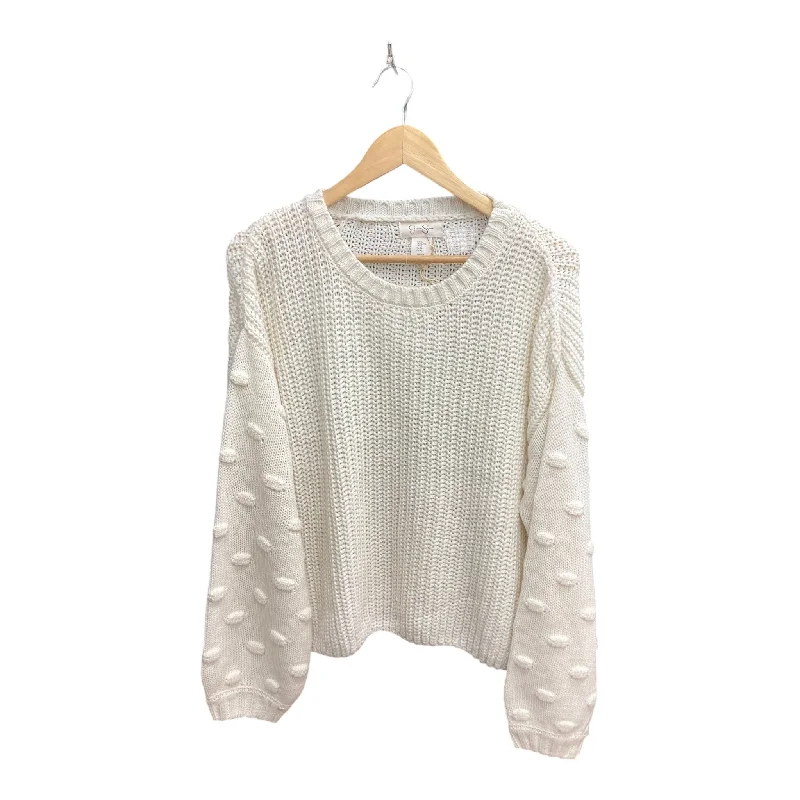 Sweater By Jessica Simpson In White, Size: Xl