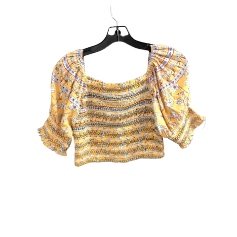 Yellow Top Short Sleeve Angie, Size M