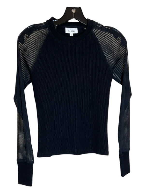 Top Long Sleeve By Bohme In Black, Size: Xs