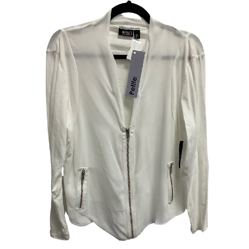 Top Long Sleeve By Ana In White, Size: Xlp