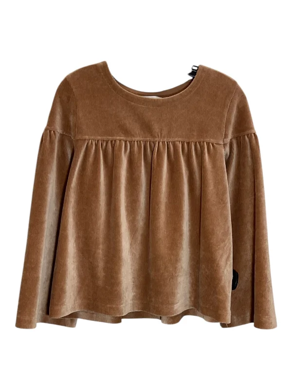 Top Long Sleeve By Madewell In Gold, Size: S