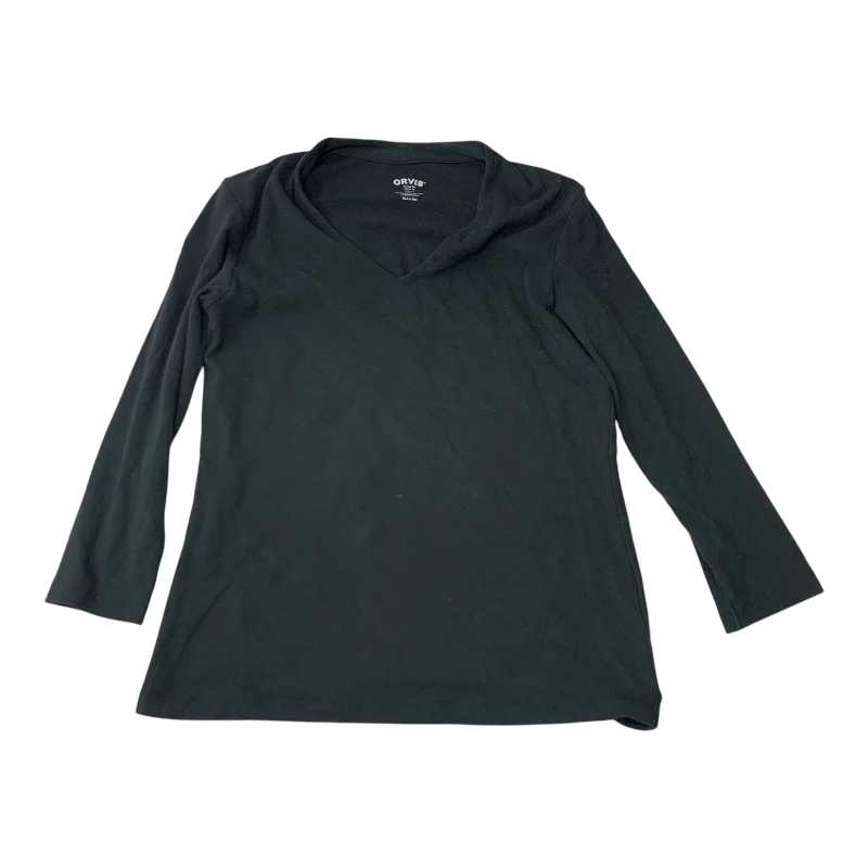 Top Long Sleeve By Orvis In Black, Size: S