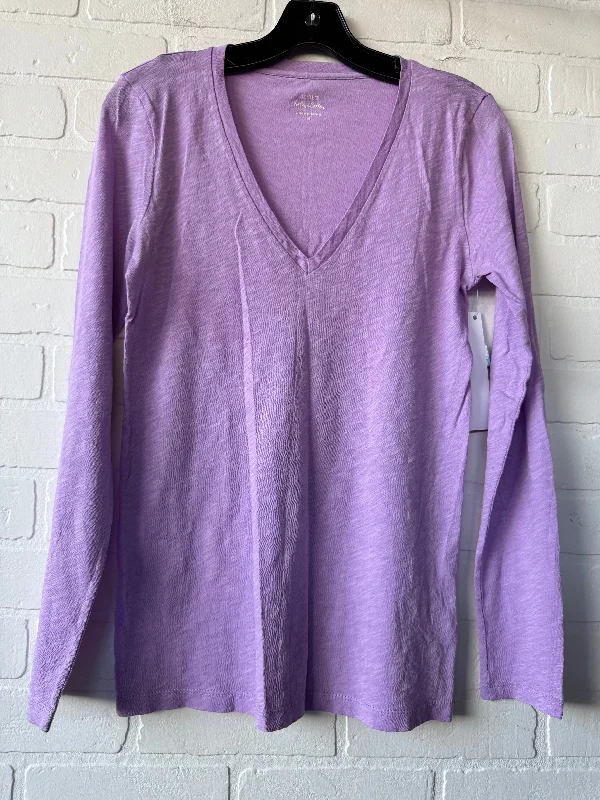 Top Long Sleeve Basic By J. Crew In Purple, Size: S