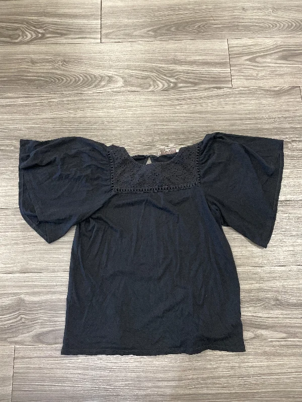 Black Top Short Sleeve Loft, Size Xs