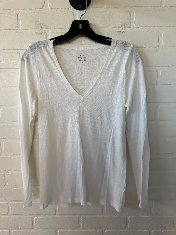 Top Long Sleeve Basic By J. Crew In White, Size: S