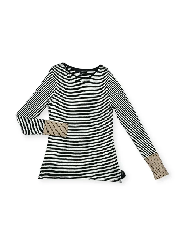 Top Long Sleeve By White House Black Market In Striped Pattern, Size: M