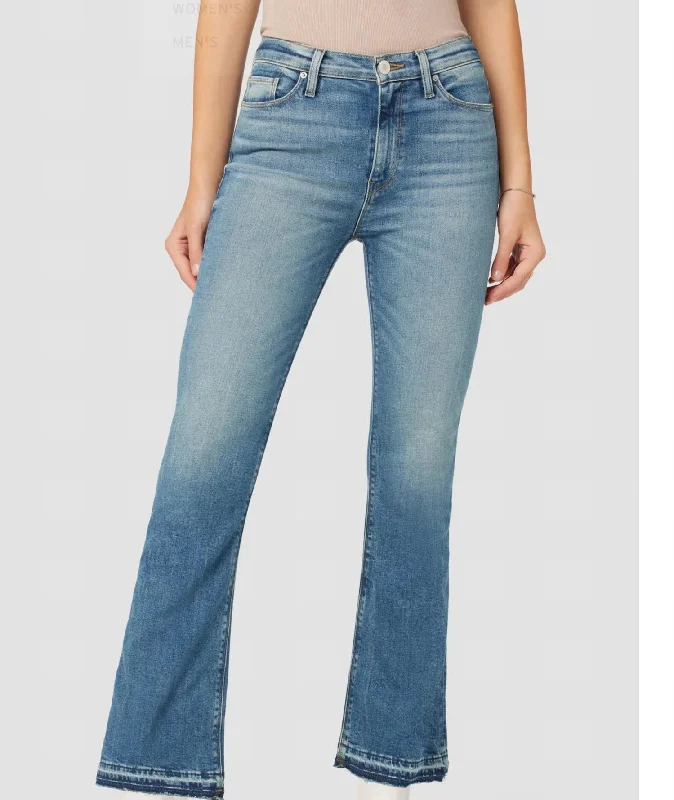 Barbara High Rise Bootcut Crop In Horizon