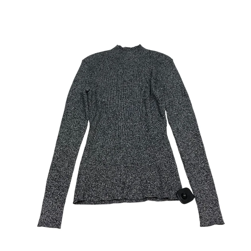 Top Long Sleeve By H&m In Grey, Size: M