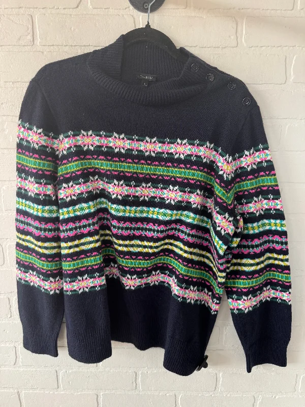 Sweater By Talbots In Blue & Green, Size: L