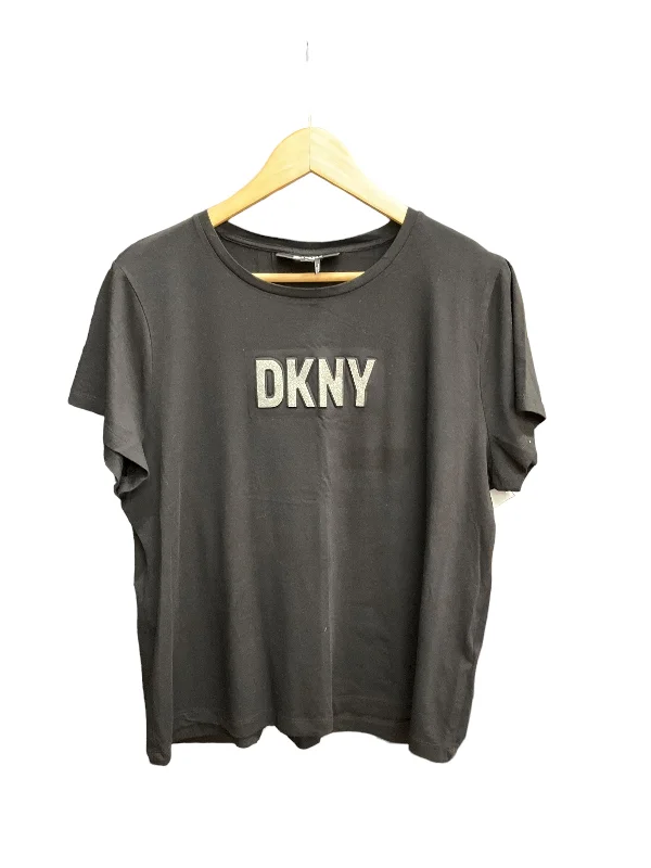 Black Top Short Sleeve Basic Dkny, Size Xl