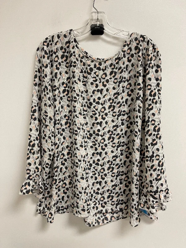 Top Long Sleeve By Loft In Animal Print, Size: Xl