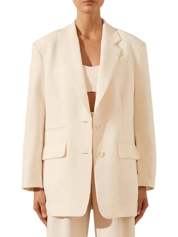 Irena Oversized Blazer In Ivory