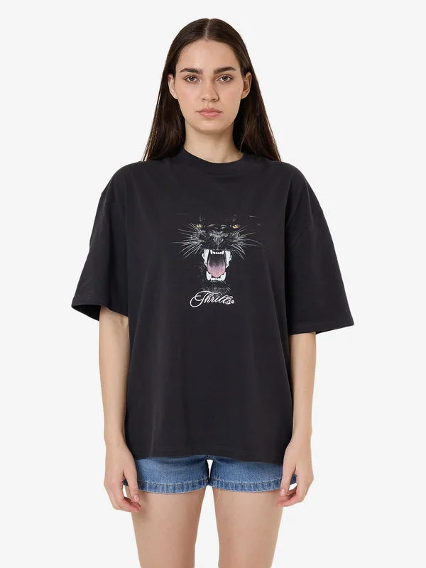 THRILLS Deadly Pursuit Oversized Tee - WASHED BLACK