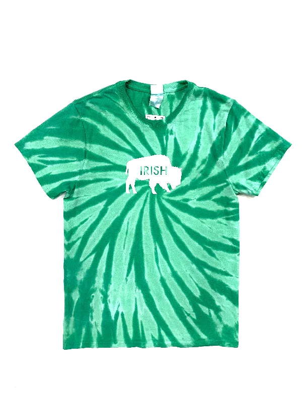 Green Tie-Dye Irish Short Sleeve Shirt