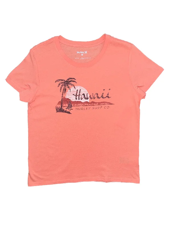 HURLEY ON THE WATER WOMENS TEE - ORANGE