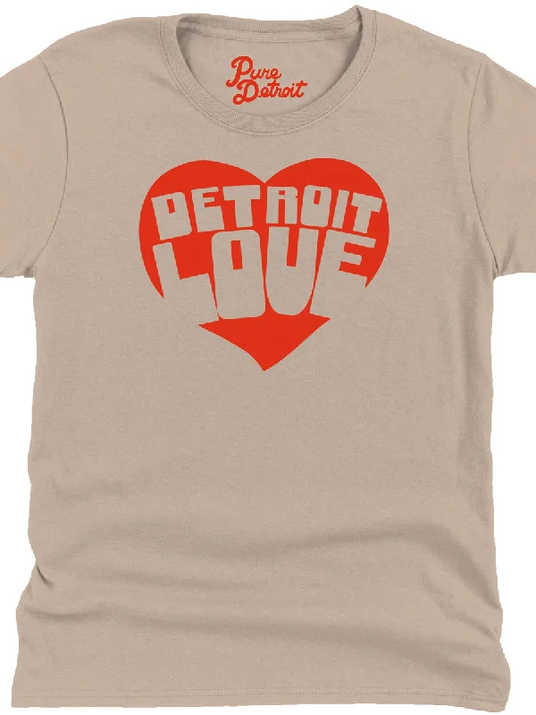 Women's Detroit Love Premium Relaxed T-Shirt - Red / Stone