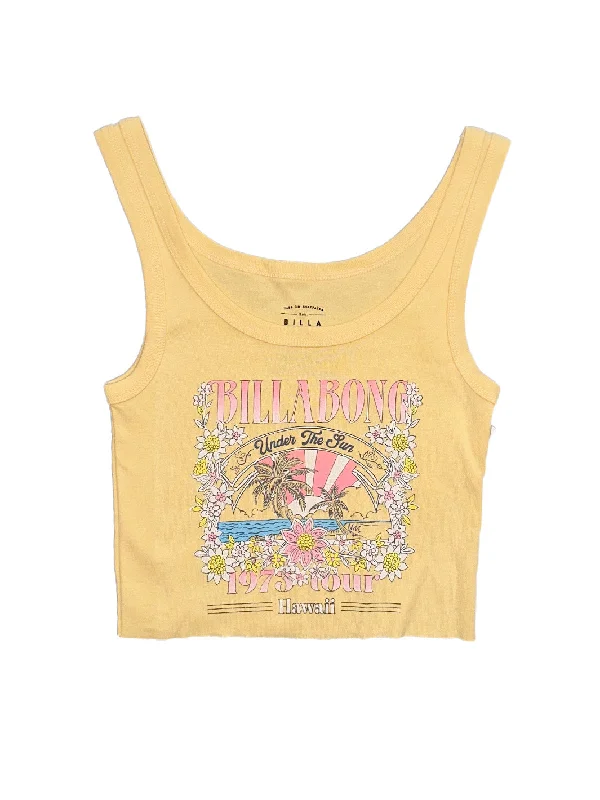 BILLABONG BETTER TOGETHER HAWAII WOMENS CROP TANK - YELLOW