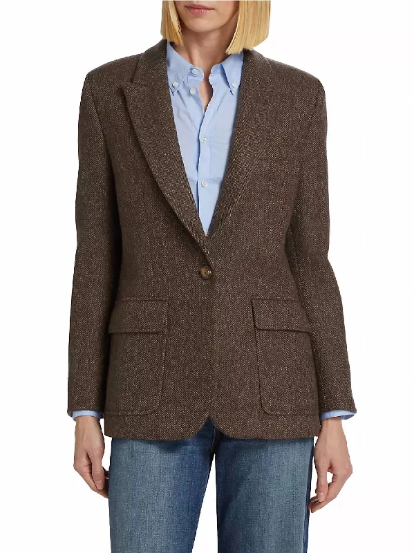 Mireille Blazer Jacket In Brown