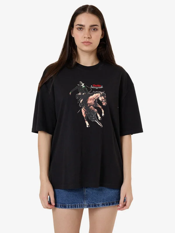 THRILLS Eternal Outlaw Oversize Tee - WASHED BLACK