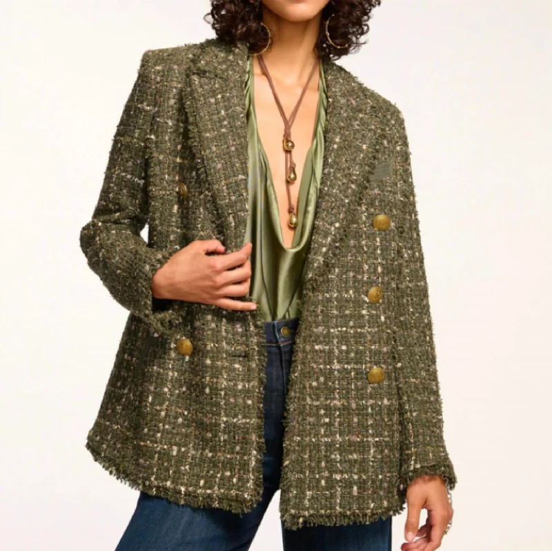 Marsha Blazer In Sage Tweed