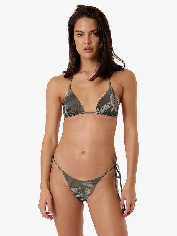 THRILLS Flora Haze String Bikini Top - BRINDLE