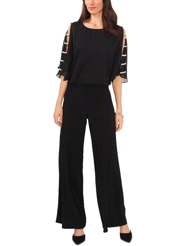 Womens Embellished Wide Leg Jumpsuit