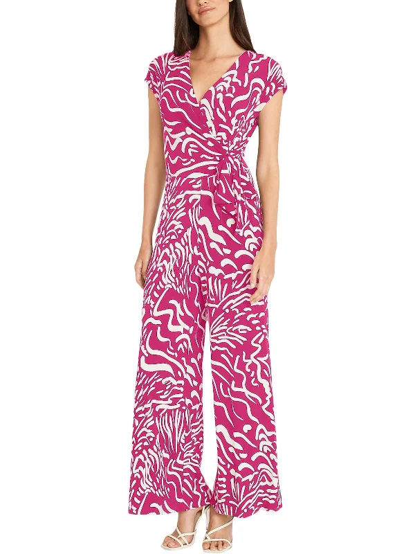 Womens Printed Wide Legs Jumpsuit