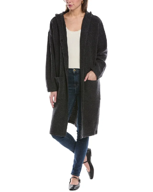 EILEEN FISHER Hooded Wool-Blend Coat