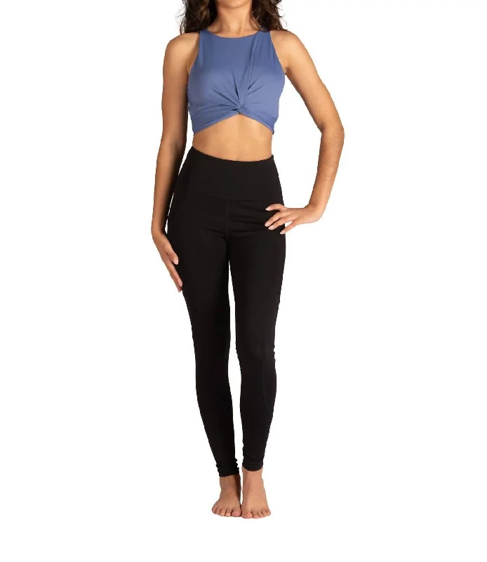 Gracelle Twisted Bra Top In Bijou Blue