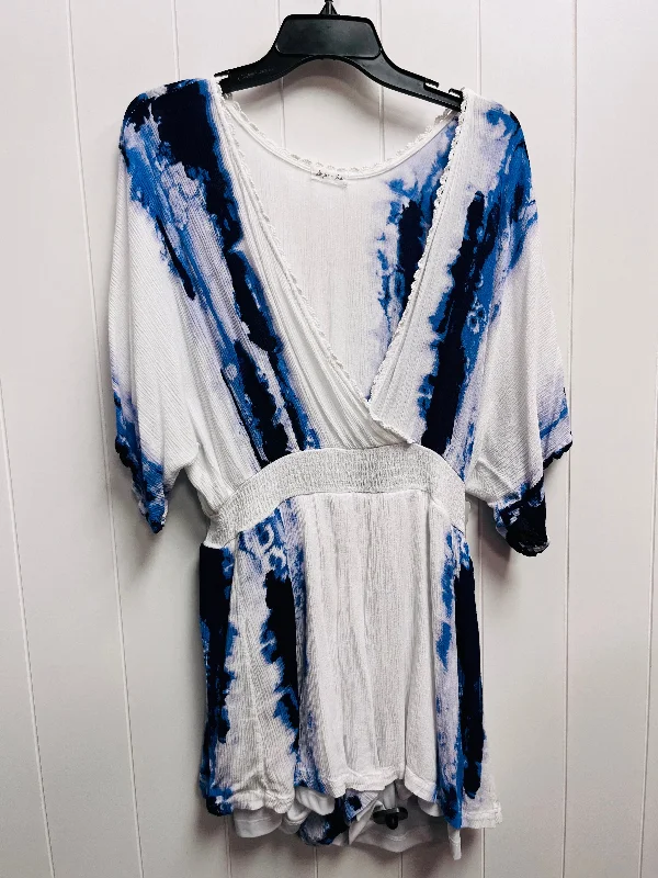 Blue & White Romper skylar & jade , Size Xl