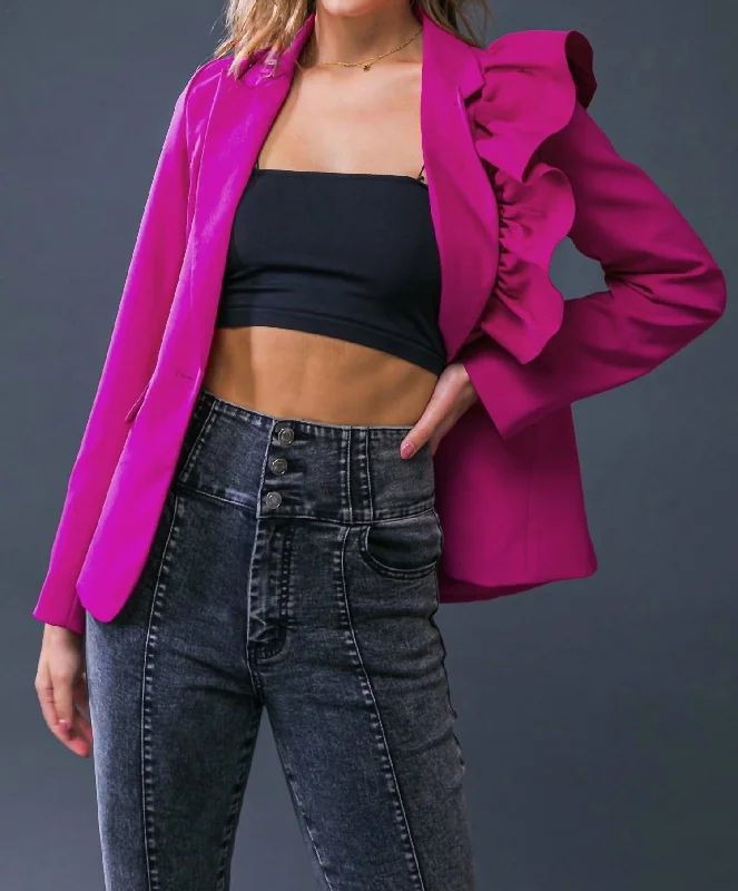 Sash Jacket In Fuchsia