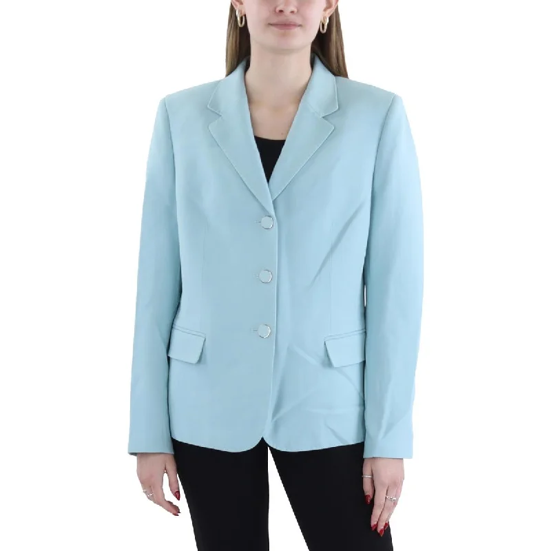 Womens Pocket Office Wear Two-Button Blazer