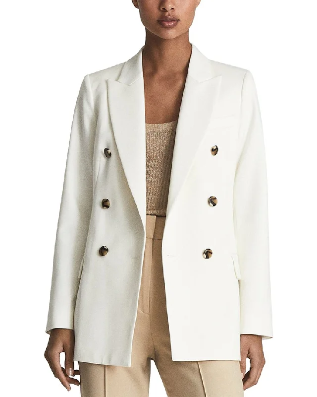 Reiss Ava Double Breasted Wool-Blend Blazer