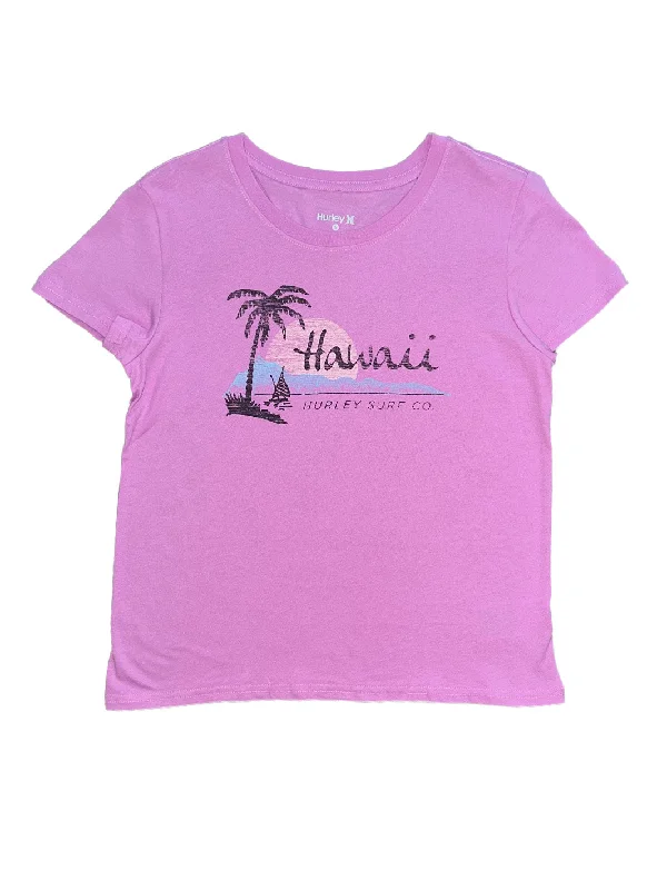 HURLEY ON THE WATER WOMENS TEE - ORCHID