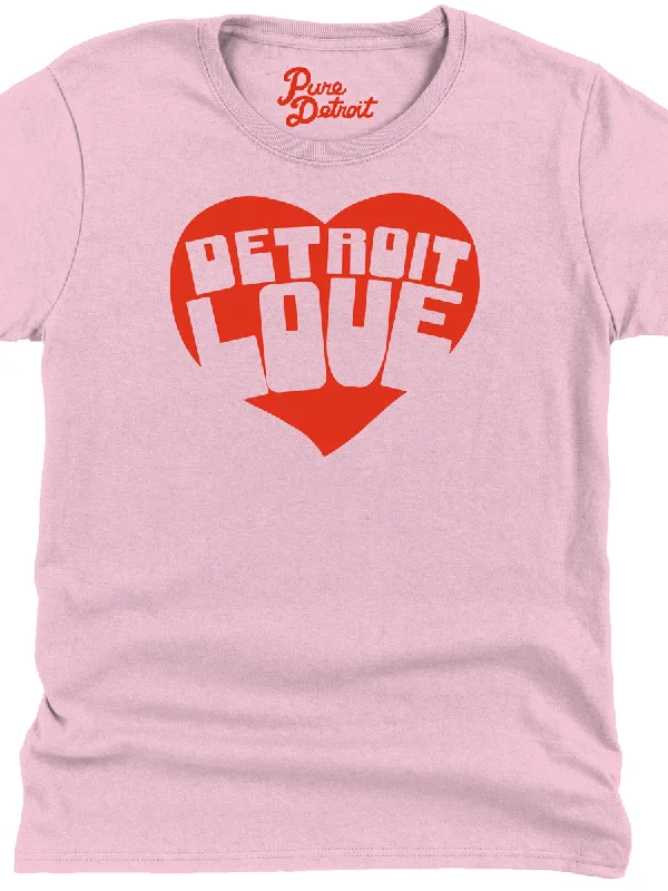 Women's Detroit Love Premium Relaxed T-Shirt - Red / Pink